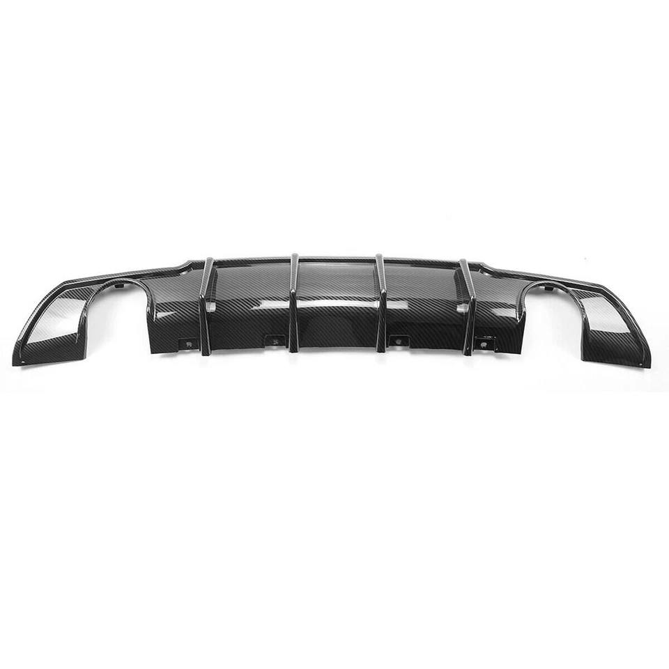 Rear Bumper Diffuser Valance Shark Fins Carbon Fiber For CHRYSLER SRT 300 15-23 - Image 2 of 4