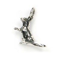KettenanhäNger Ratte Schmuck 925 Silber Oxidiert 2,1Cm Amulett AnhäNger
