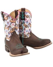 Tin Haul Girls' Daisy Western Boot - Square Toe - 14-018-0077-0825 BR
