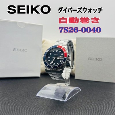 Seiko 7S26-0040 Automatic Diver Pepsi Men's Watch Used