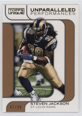 2009 Unique Unparalleled Performances Bronze Select 7/99 Steven Jackson #UP6 9bp