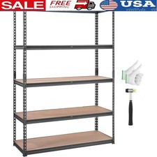 Heavy Duty Storage Shelves Adjustable Metal Rack 5 Tier Garage Organization New