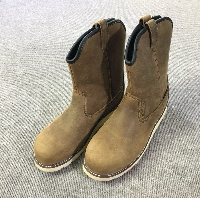 Brunt Bolduc Work Boots Mens Size 10.5 Brown Leather Pull On Soft Toe EH