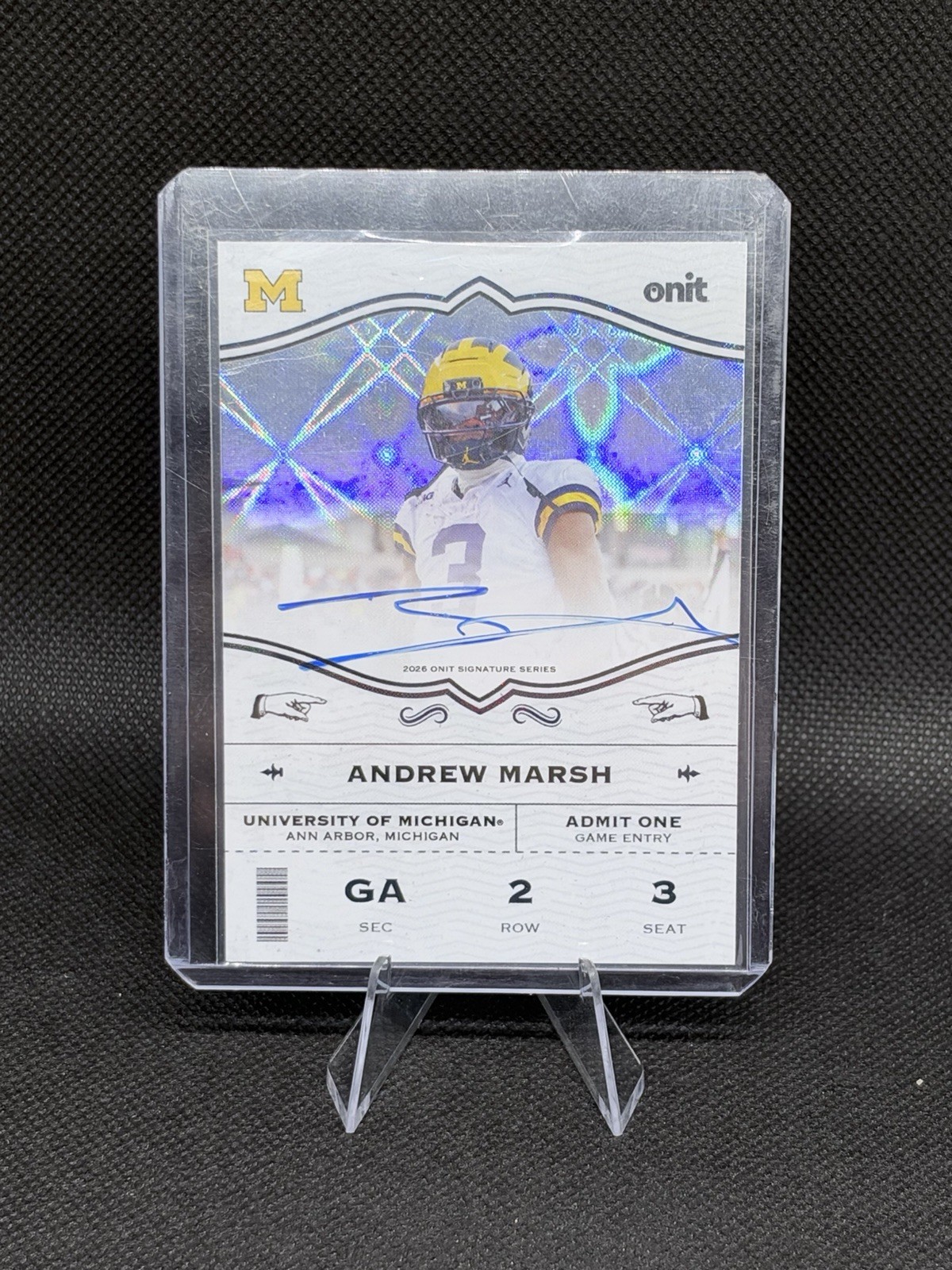 Andrew Marsh Signed General Admission 3/9 Jersey Match 2026 Onit Michigan 