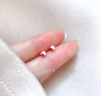 Tiny Silver/Gold Star Stud Earrings