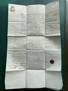 1714 Legal Bond Doc Latin/English | Houghton Regis Thomas Herbert Sarah Olney