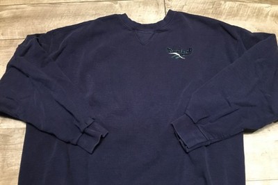 Reebok One-Point Solo Logo Navy Crew Neck Sweatshirt Pullover Size Large Vintage