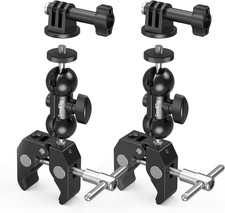 Super Clamp Mount 2-Pack, Double Ball Head Magic Arm for Camera