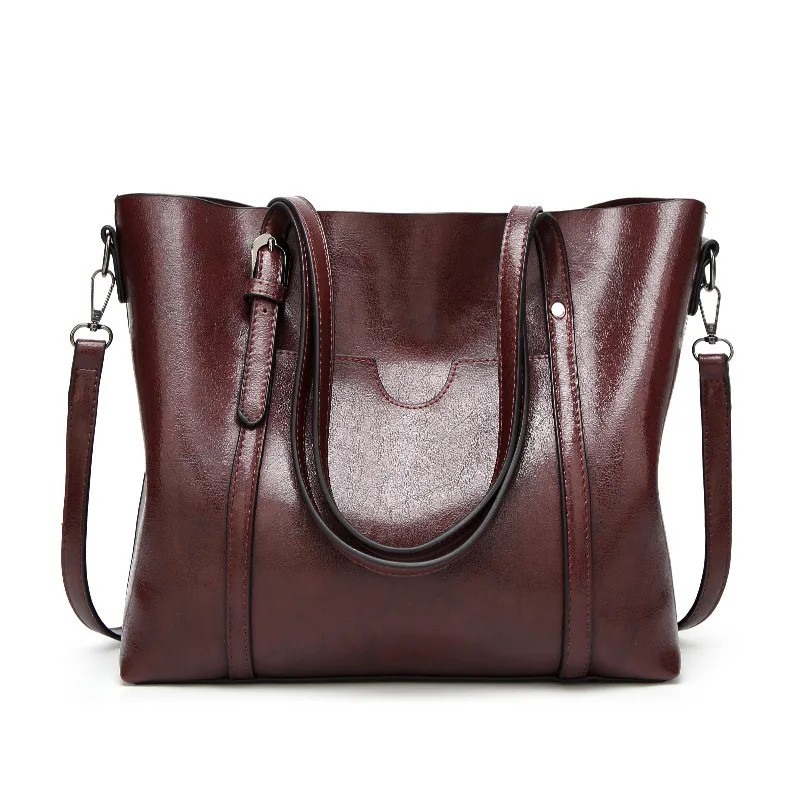 Large Capacity Shopping BAG Soft Leather Handbag Women Shoulder Crossbody Tote