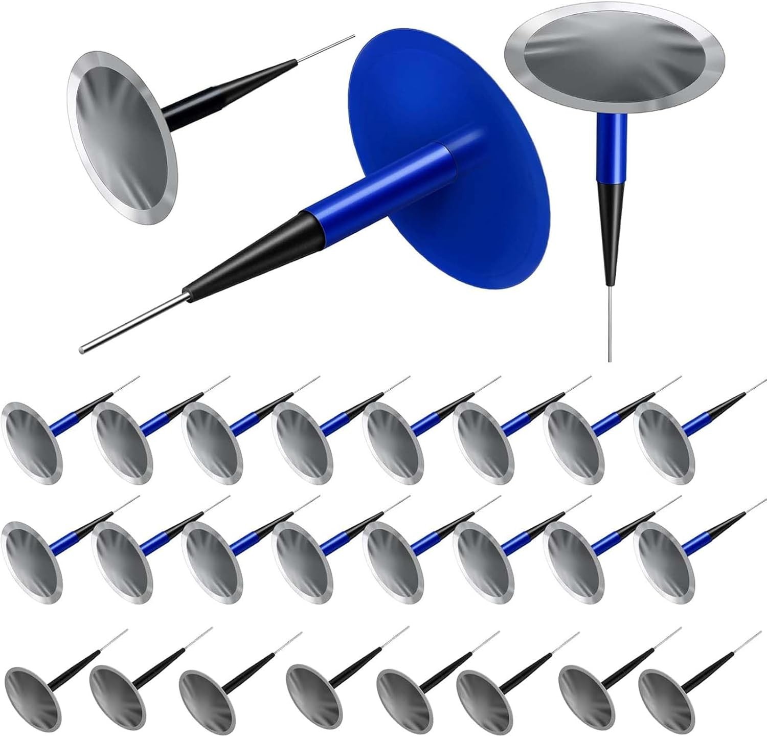 24PCS Heavy-Duty Car Tire Repair Kit with Rubber Mushroom Plugs