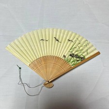 Japanese Fan Set 6 Pcs Traditional Folding Fans, Handmade, Woven Pattern