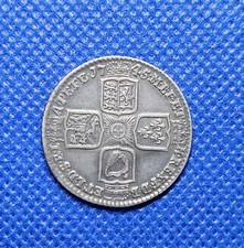 1745 Lima Shilling George II British Silver Coin