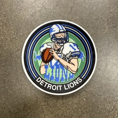 Vintage Detroit Lions Ceramic Dish Plate Saucer Sports Impressions 90s NFL
