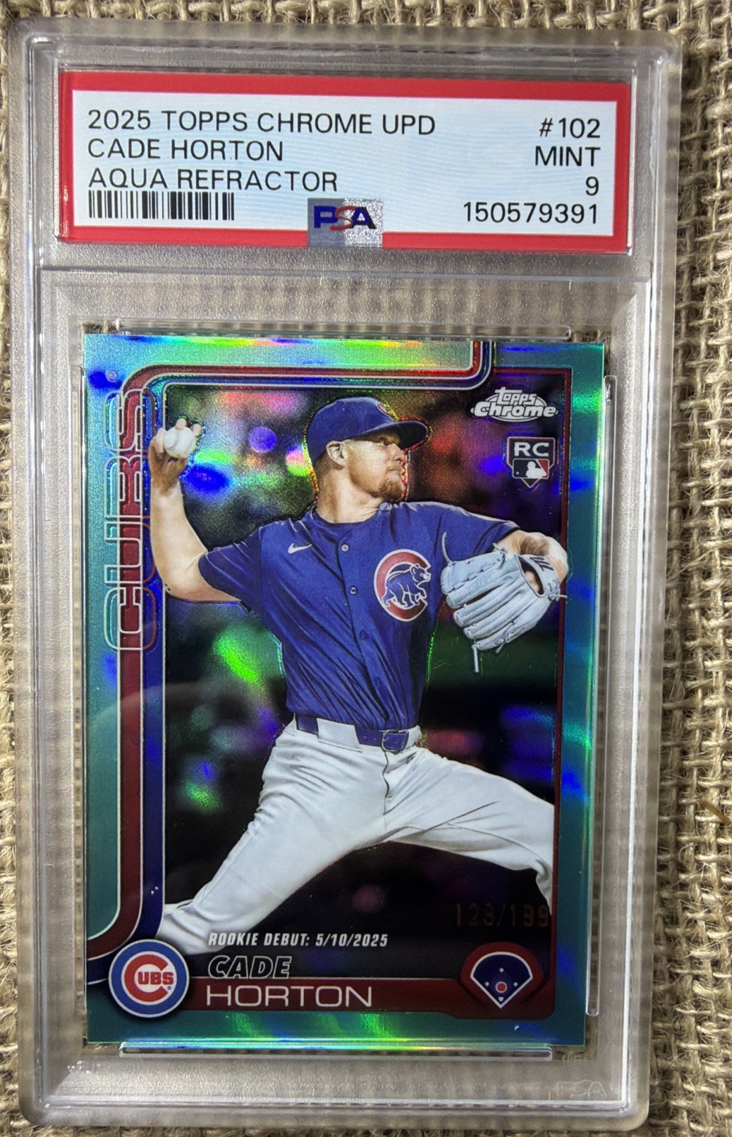 2025 Topps Chrome Update Cade Horton Aqua REFRACTOR/199 #USC102
