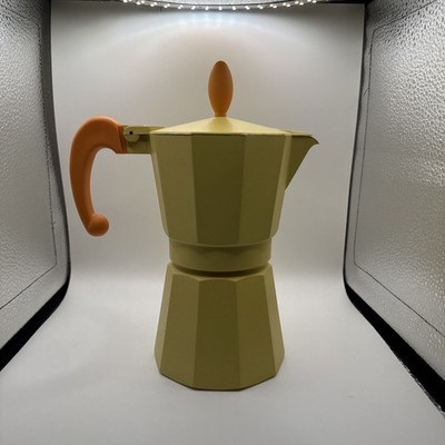Frabosk Stovetop Espresso Coffee Pot Made in Italy Yellow