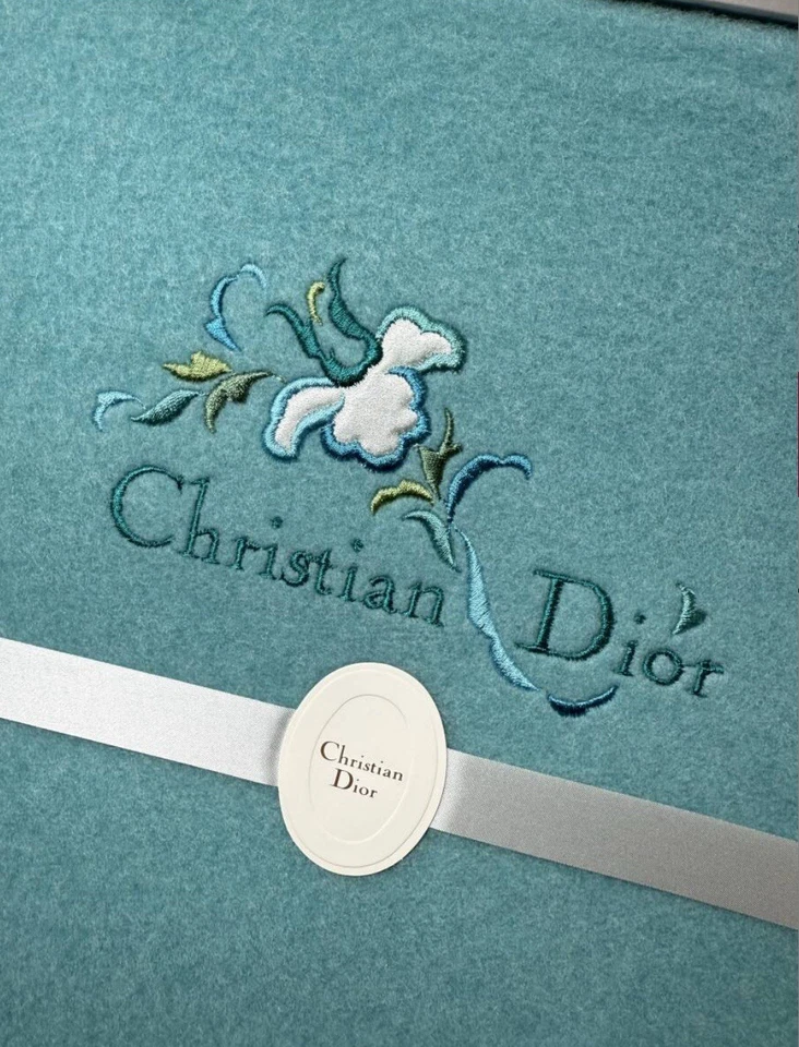 Christian Dior  Blue  Mosser Blanket  Acrylic Polyester 140x240cm  - Image 3 of 4