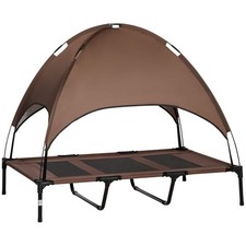 PawHut Raised Dog Bed Waterproof Elevated Pet Cot with Breathable Mesh UV Protec