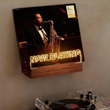 Wall Mount Vinyl Record Stand with 6.6ft Clear Cord Adjustable Light, 5mm A...