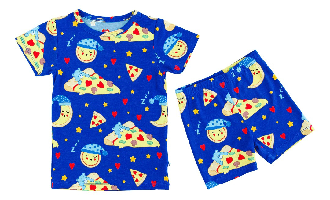 NWT Birdie Bean Bamboo Care Bears Bedtime Pizza 2-Piece PJ: SHORT 6T
