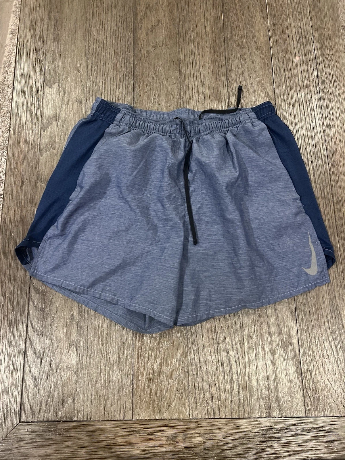 Mens Nike Lined Running Shorts Blue Medium Aj7685