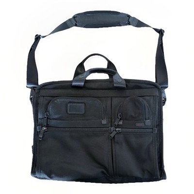 Tumi Alpha 2 Compact Large Screen Briefcase Laptop Bag Nylon Black 26114D2 $550