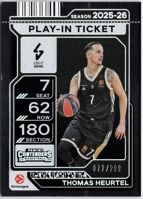 2025-26 Panini Contenders EuroLeague #72 Thomas Heurtel /299