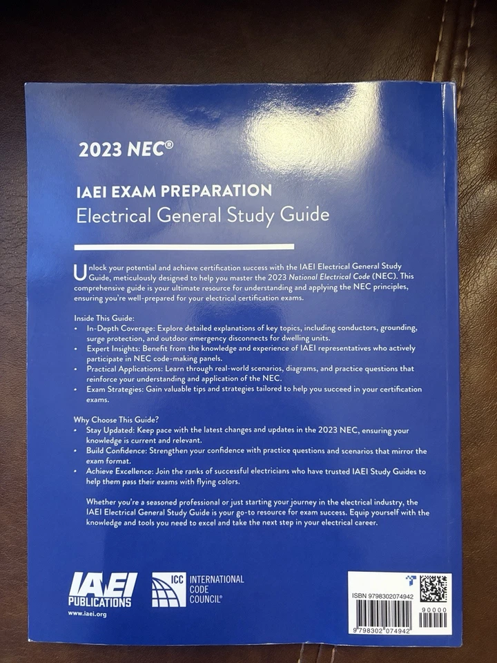 IAEI Exam Preparation - Electrical General Study Guide, NEC-2023: (2023 IAEI) - Image 2 of 4
