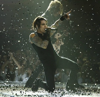 Davey Havok of AFI performs Miss Murder at 2006 MTV Movie Awards S- Old Photo 1