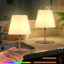 2 Pcs Mini Shower Lamp Rechargeable Table Lamp, Cordless Desk Lamps Bathroom ...