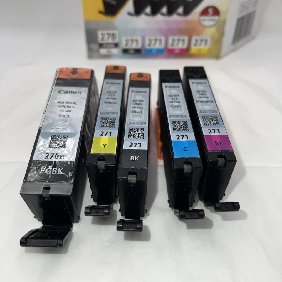 Cartucho de tinta original Canon 270XL negro 271 negro cian magenta amarillo paquete de 5 unidades - leer Foto 2 de 4