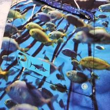 Pelagic X Tony Ludovico Board Shorts MENS 36 Fish AOP 4 Tek Performance Stretch