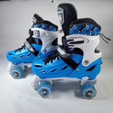 METROLLER Adjustable Roller Skates Blue LED Light Wheels Size L EU 37-40 US 4-7