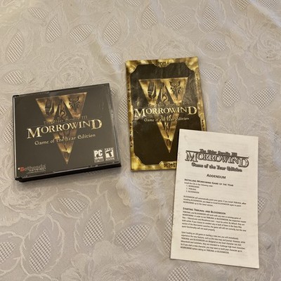 Elder Scrolls III Morrowind Game of the Year Edition PC 2003 With Addendum