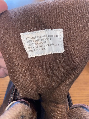 Botas de Gamuza de Cuero Diseño Alpino Marrón Refugio Aislante Impermeables Hombres EE. UU. 11 - Imagen 5 de 5