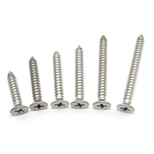 304 acciaio inox M4 Fissaggio a vite a testa piatta Phillips vite per legno - Foto 2 di 3
