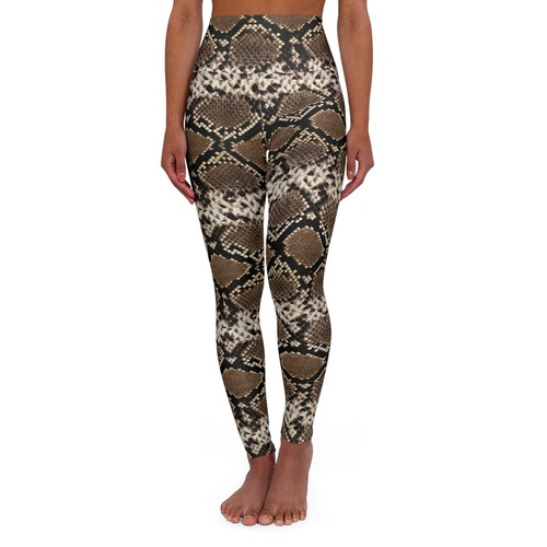 Snakeskin High Waisted Yoga Leggings | Trendy Activewear for Fitness Enthusiasts - Picture 2 of 5
