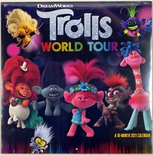 DreamWorks Trolls World Tour   Collectible 2021 Wall Calendar   Sealed 