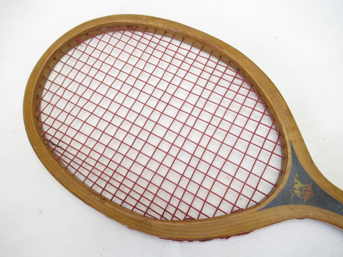 Raquette De Tennis Ancienne DRAPER MAYNARD Harvard - Vers 1895 - Bois à Carreaux - Occasion