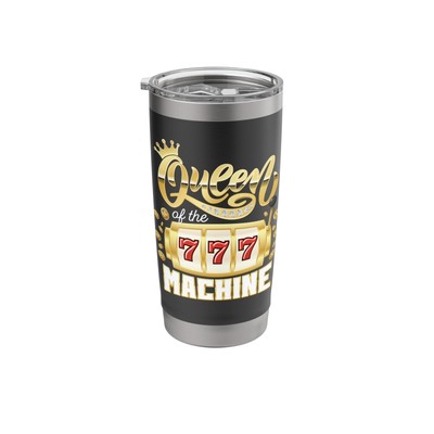 Queen of the Machine Casino Slot Machine Gambling Stainless Steel Insulated T...