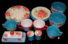 The Pioneer Woman "Vintage Floral" Ceramic Stoneware Dinnerware #2812DMT