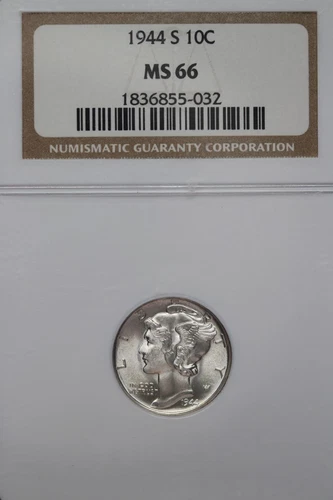 1944 S Mercury Silver Dime NGC MS66 - *DoubleJCoins* 2400-09