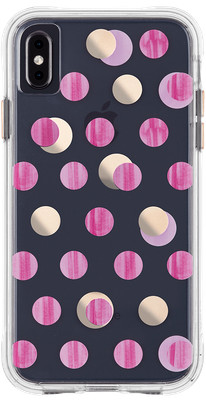 iPhone XS Max Hülle Pink Dot 10 Fuß Drop Schutzhülle-Mate Klar