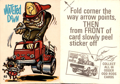1970 Donruss, Odder Odd Rods Stickers, #62 Watered Down | eBay