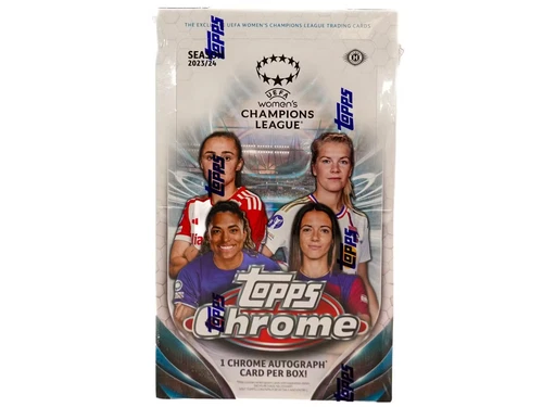 2023-24 Topps Chrome UEFA Women's Champions League Soccer Hobby Box Sealed