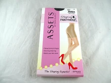 Spanx Assets By Sara Blakely Shaping Slimming Pantyhose Black Sheer Size 6