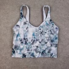 Lululemon Align Tank Top Womens Size 2 Purple Kaleidofloral Cropped Nulu Yoga