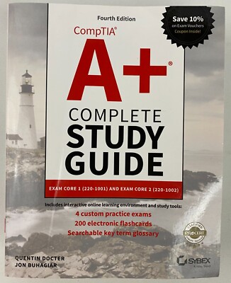 Quentin Docter CompTIA A+ COMPLETE STUDY GUIDE Exam Core 1 & 2 2019 4th e pb VG