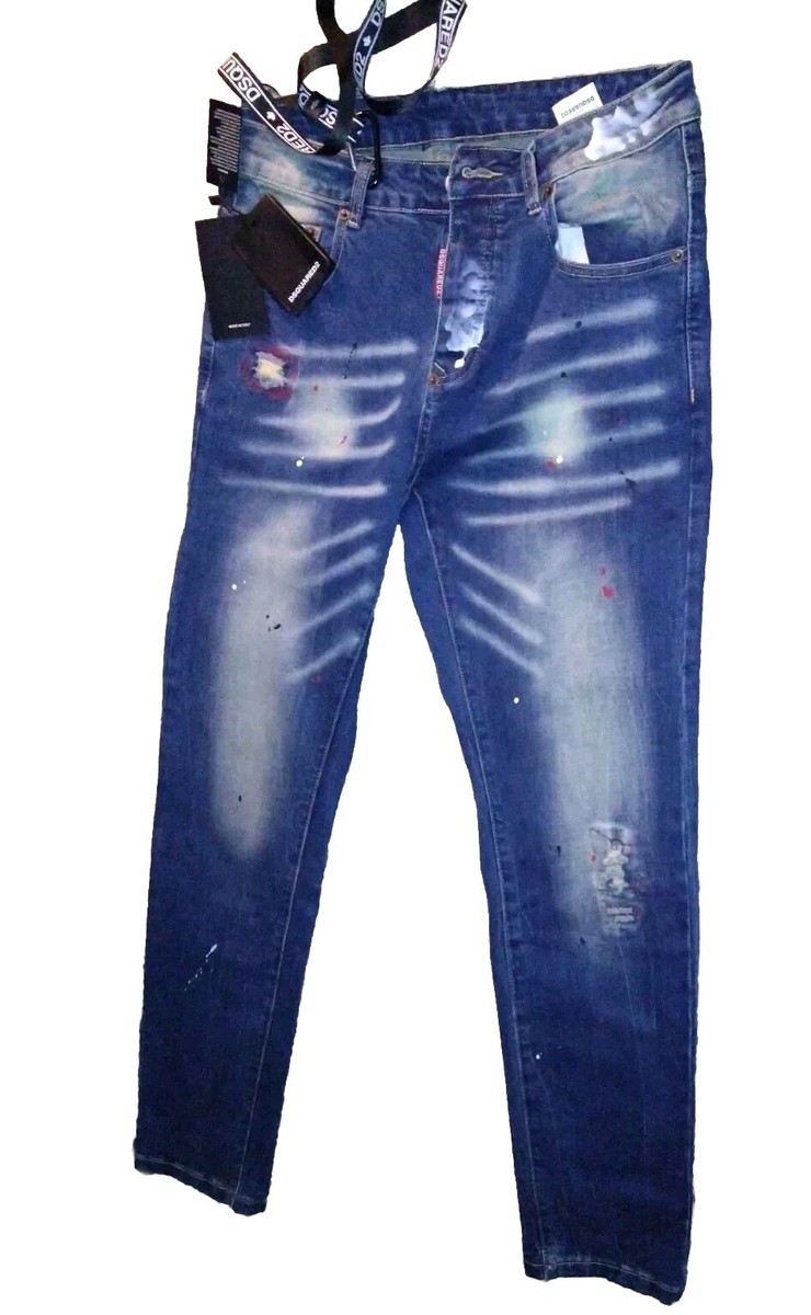 DSQUARED2 NEW RIDER JEAN LONG CROTCH TIGHT BOTTOM MILANO