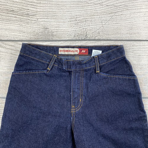 Hydraulic Jeans Women Size 7 / 8 Dark Blue Denim Straight Leg Casual Pants NEW - Picture 2 of 13