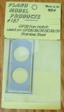 Plano HO #187 Fan hatch -- GP38 / Etched Stainless Steel